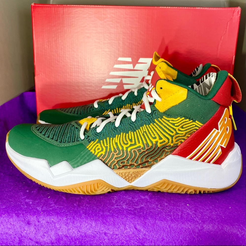 New Balance TWO WXY Dejounte Murray Baskball Shoes BB2WXYSO Sz 11.5 Green Yellow